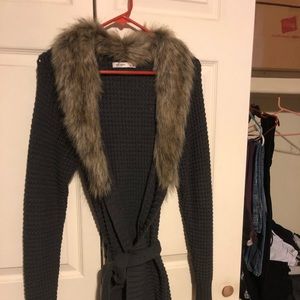 Sweater with Faux Fur